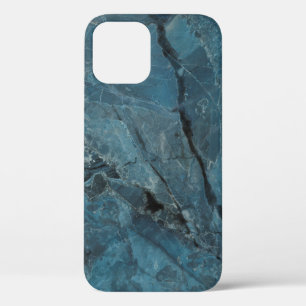 blauwe marmer texture background, Italiaanse marbe iPhone 12 Hoesje