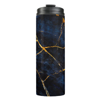 Blauwe marmer texture background, Italiaanse marme Thermosbeker