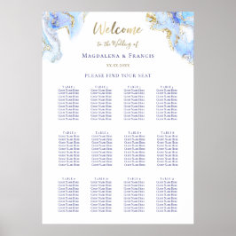 blauwe marmer voor het huwelijk poster