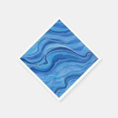Blauwe Marmeren Papieren Servetten  (Hoek)