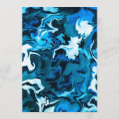 Blauwe Marmeren Ster van David Custom Bar Bat Mitz Menu (Achterkant)