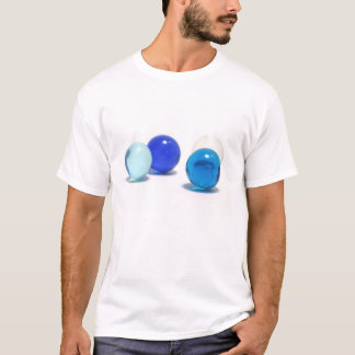 Blauwe marmeren t-shirt