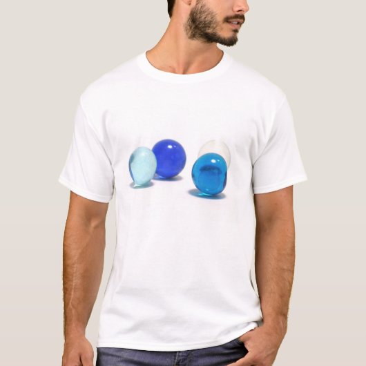 Blauwe marmeren t-shirt (Voorkant)