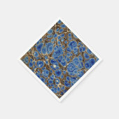 Blauwe marmering servet (Hoek)