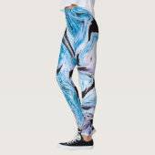 Blauwe marmertextuur leggings (Links)