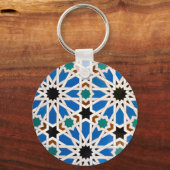 Blauwe Marokkaanse mozaïekSleutelhanger Sleutelhanger (Voorkant)