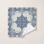 Blauwe Marokkaanse tegel   Bad Handdoek (Wasdoekje)