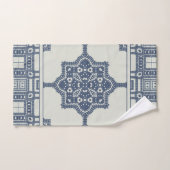 Blauwe Marokkaanse tegel   Bad Handdoek (Handdoek)
