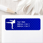 Blauwe martiale kunst etiket (Insitu)