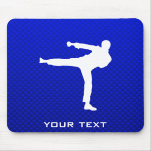 Blauwe martiale kunst muismat