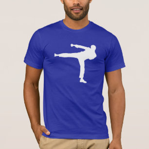 Blauwe martiale kunst t-shirt
