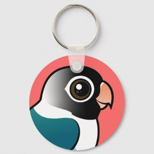 Blauwe Mask Lovebird Sleutelhanger