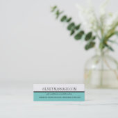 Blauwe massage en spa contactkaart contactkaartje (Staand voorkant)
