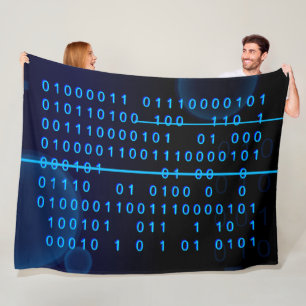 BLAUWE MATRIX FLEECE DEKEN