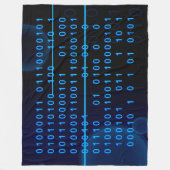 BLAUWE MATRIX FLEECE DEKEN (Voorkant)