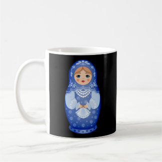 Blauwe Matryoshka Russische nestpop Koffiemok