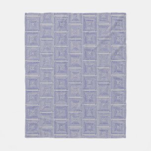 Blauwe Maze Fleece Deken