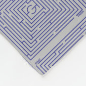 Blauwe Maze Fleece Deken (Hoek)