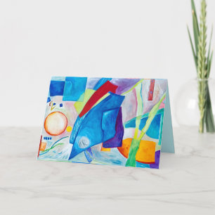 Blauwe meditatie voor het Jaar Feestdagen Kaart