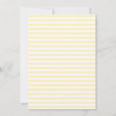 Blauwe Mediterrane Bow Citrus Stripe Wedding Kaart (Achterkant)