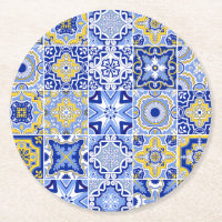 Blauwe mediterrane Tegel en Citrus