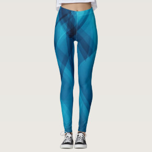 Blauwe meetkunde leggings