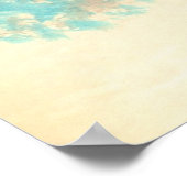 Blauwe meisjesafdrukken poster (Hoek)