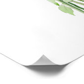 blauwe melkbloemen bouquet waterverf poster (Hoek)