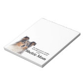 Blauwe Merle Sheltie Moeder Note Pad Notitieblok (Gedraaid)