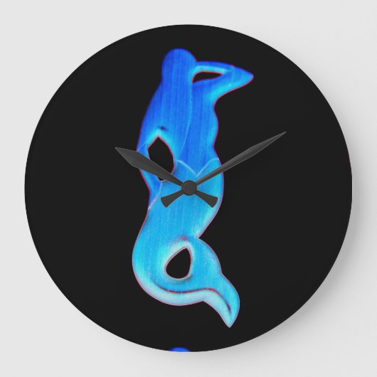 blauwe mermaïde klok (Voorkant)