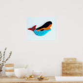 blauwe mermaïde poster (Keuken)