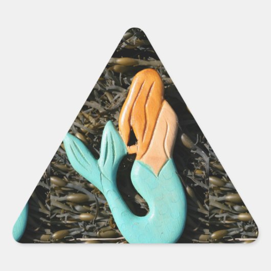 blauwe mermaïde sticker (Voorkant)