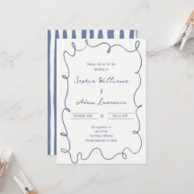 Blauwe met de hand geschreven pinstripes grillige 