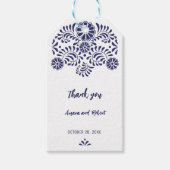 BLAUWE MEXICAANSE TALAVERA CADEAULABEL (Voorkant)