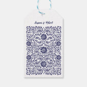 BLAUWE MEXICAANSE TALAVERA CADEAULABEL (Achterkant)