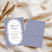 Blauwe Mexicaanse Talavera Spaanse repetitie diner Kaart