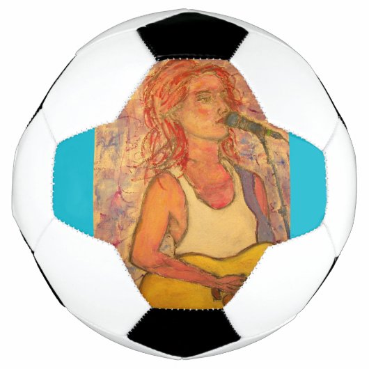 blauwe microfoon-werkspanning voetbal (Voorkant)