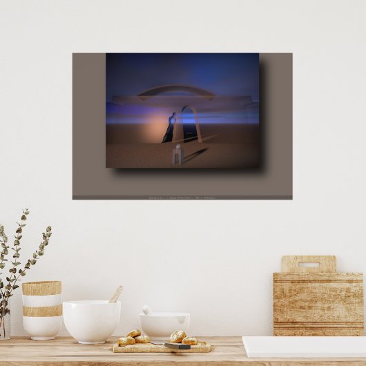 Blauwe middag... poster (Keuken)