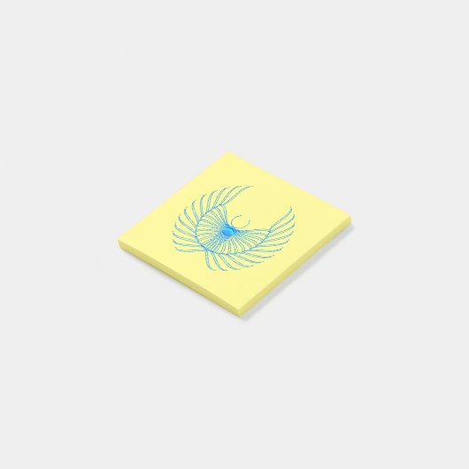 blauwe milt post-it® notes (Schuin)