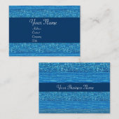 BLAUWE MODE BEADS VISITEKAARTJE (Voorkant / Achterkant)