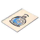 Blauwe mode illustratie parfumefles notitieboek (Linkerzijde)