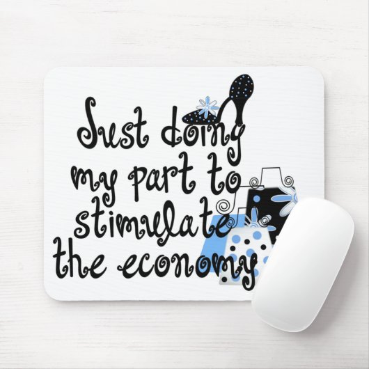 Blauwe Mode Mousepad Muismat (Met muis)