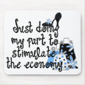 Blauwe Mode Mousepad Muismat (Voorkant)