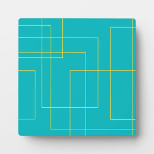 Blauwe moderne, eenvoudige, minimale grafische kun fotoplaat