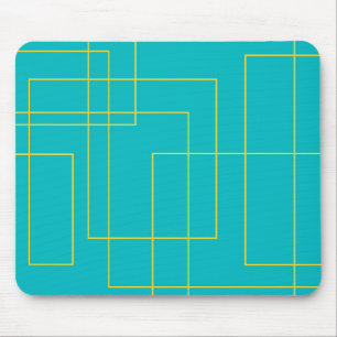 Blauwe moderne, eenvoudige, minimale grafische kun muismat
