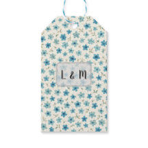 Blauwe moderne kleine bloemen