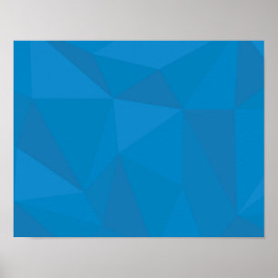 Blauwe, moderne, koele, trendy, futuristische drie poster