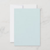 blauwe moderne WINTER WONDERLAND bruiloft Kaart (Achterkant)