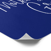 Blauwe Moeder Groom Reserved Seat Memorial Weddens Poster (Hoek)