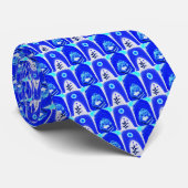 Blauwe moer stropdas (Opgerold)